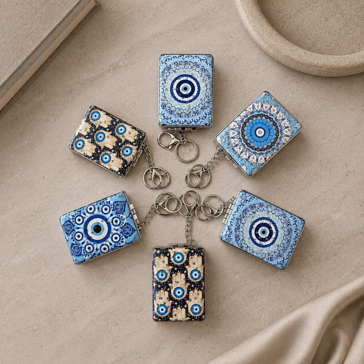 Evil Eye Pocket Mirror Charm