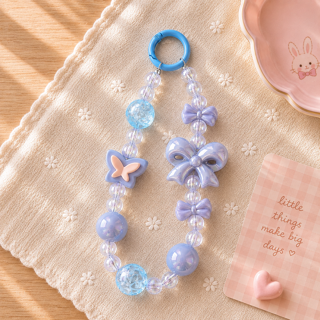 Blue Bow Charm