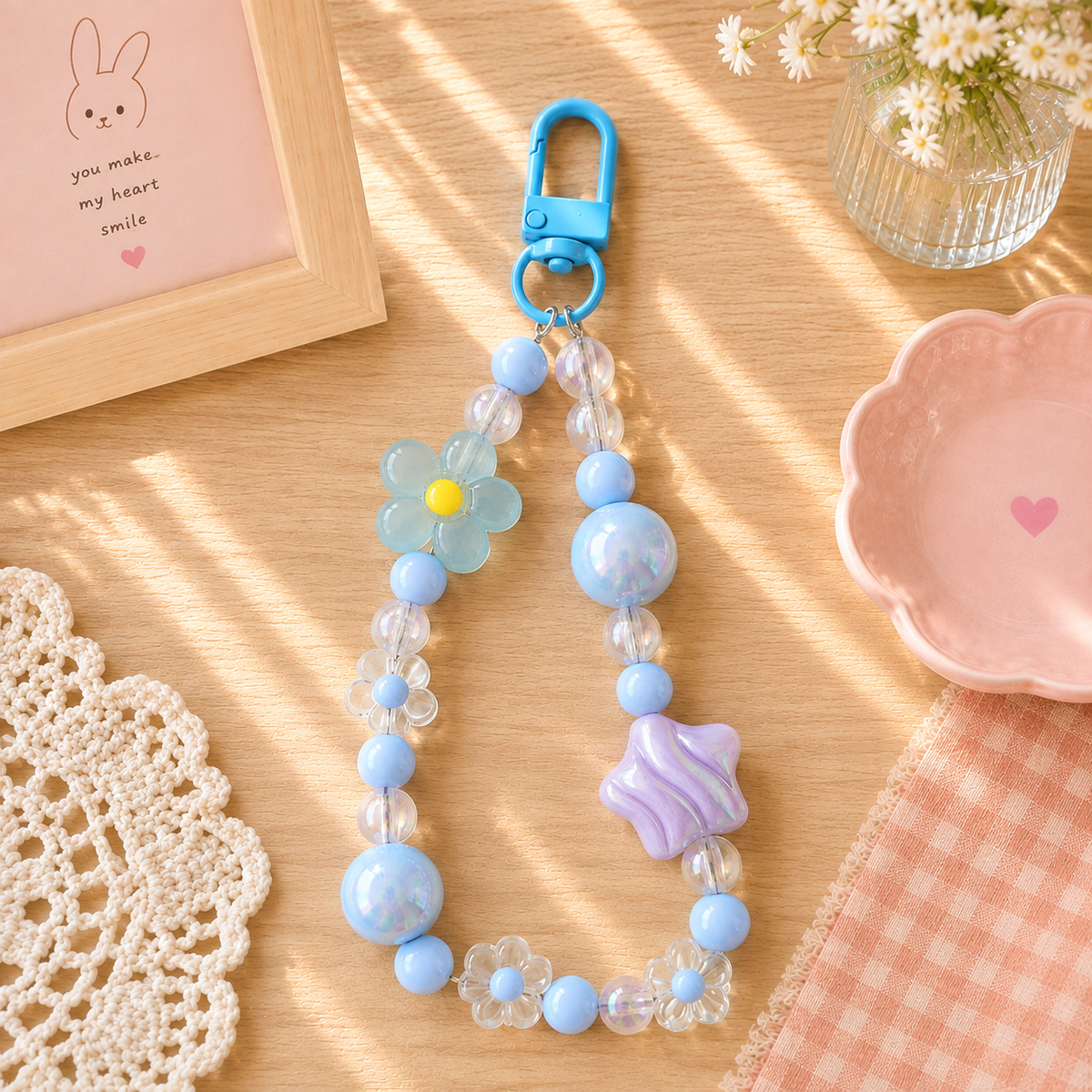 Blue Daisy Charm