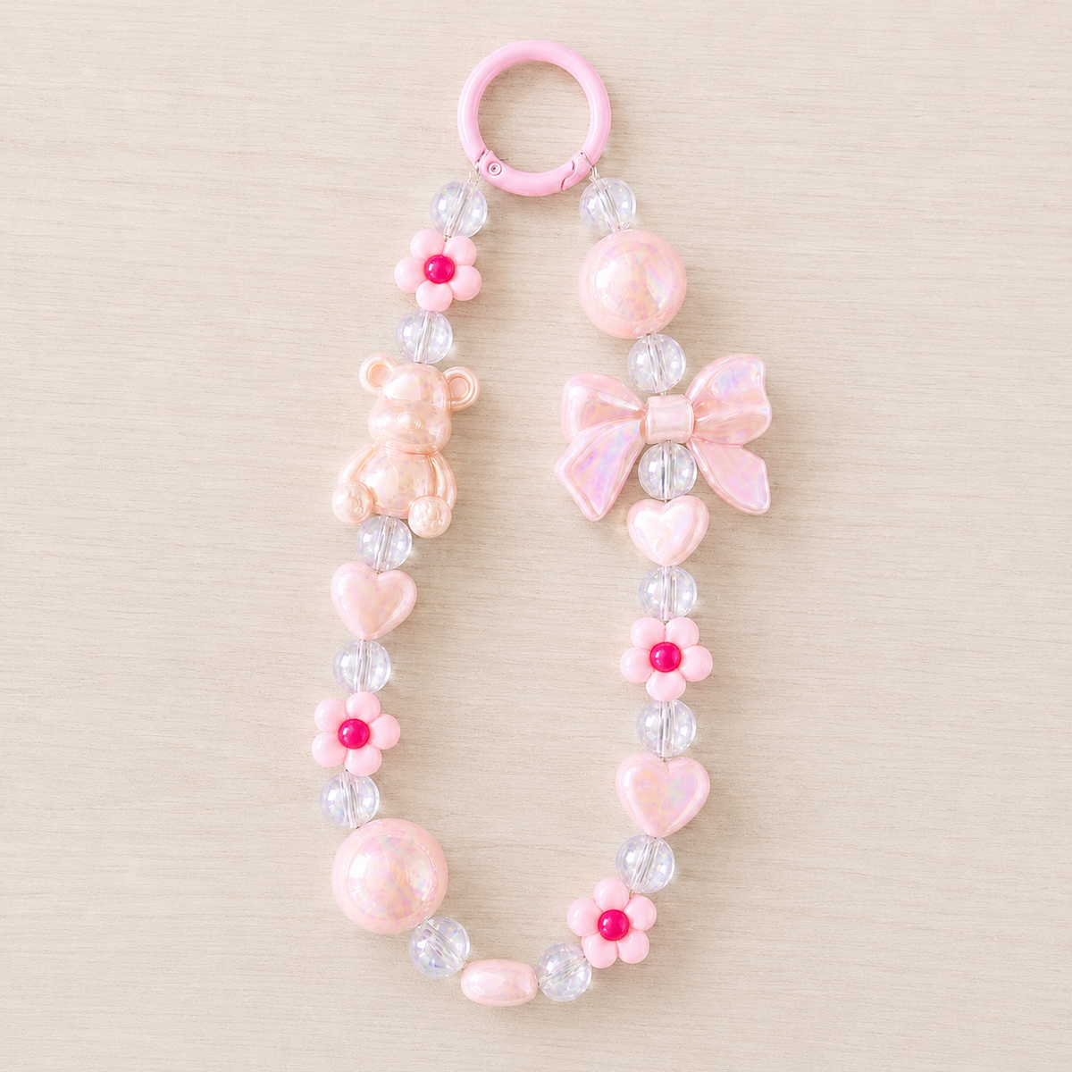 Blush Bear Phone Charm