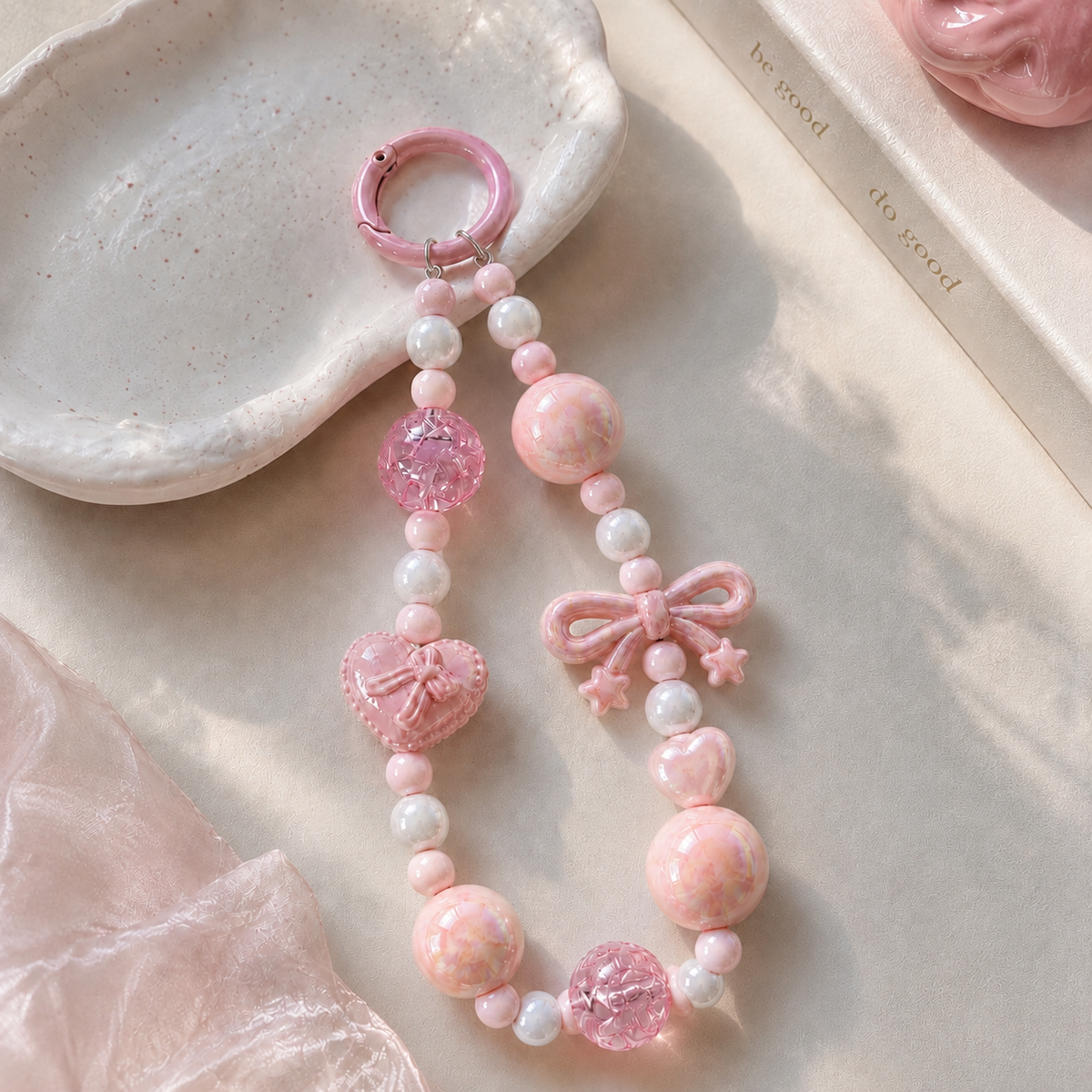 Blush Bow Phone Charm