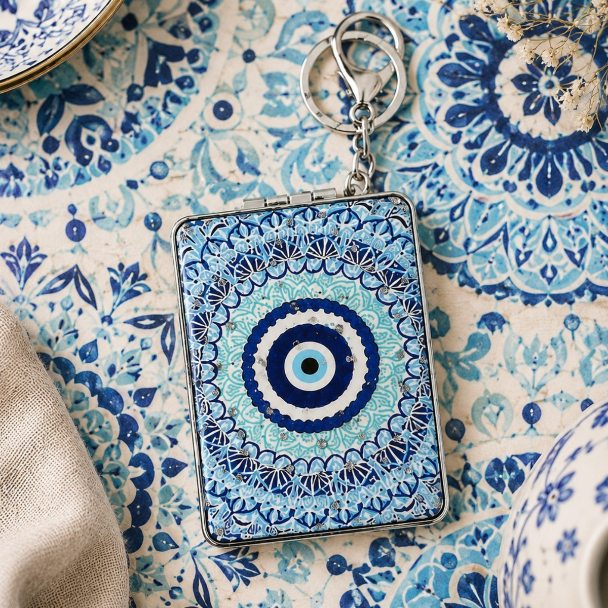 Evil Eye Pocket Mirror Charm