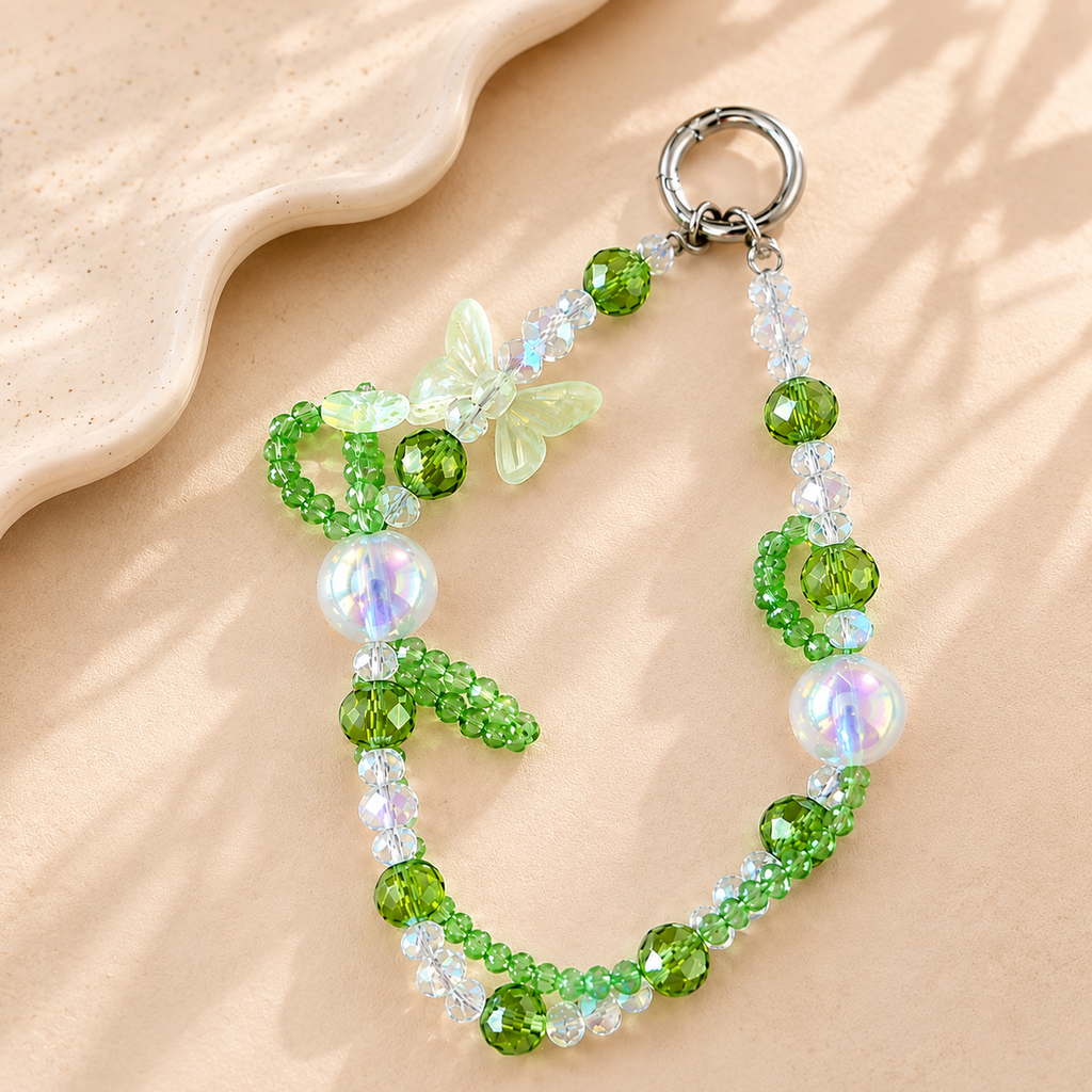 Green Butterfly Bead Charm