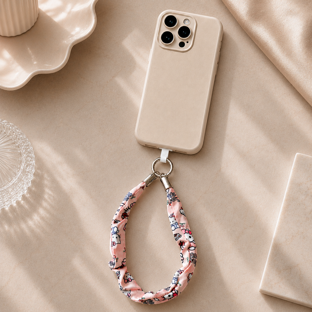 Pink Pop Wristlet Phone Strap
