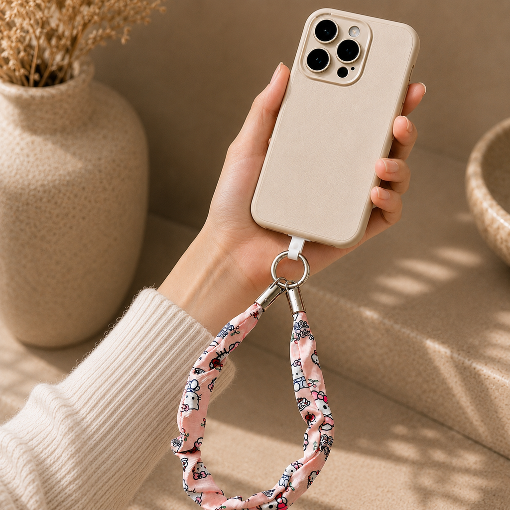 Pink Pop Wristlet Phone Strap