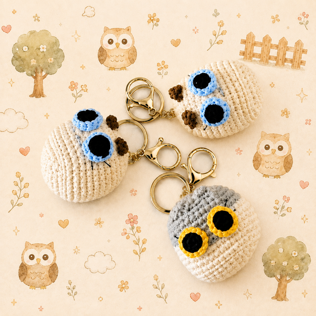 Wide-Eyed Owl Charm
